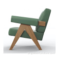 Pierre Jeanneret Capitol tapicerowane łatwe krzesło salonowe